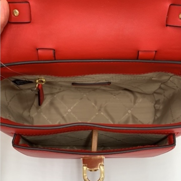 MICHAEL KORS MANHATTAN MEDIUM TOP HANDLE SATCHEL/SHOULDER/CROSSBODY FLAME COLOR - Picture 8 of 14